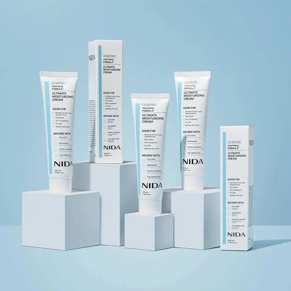 100ml Korea NIDA Moisturizing Ultimate Cream Collagen Youthful Repair Damage Skin Strengthen Barrier Daily Facial Skin Care Isra