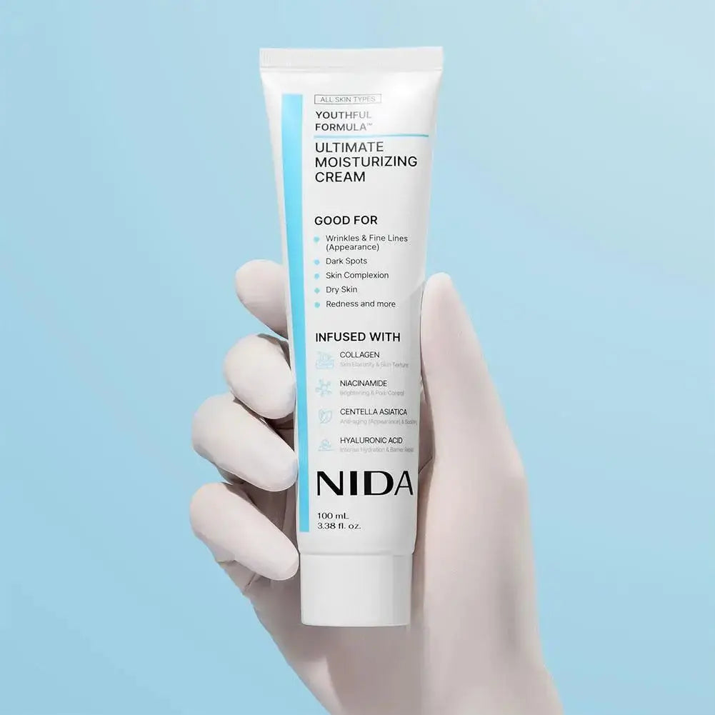 100ml Korea NIDA Moisturizing Ultimate Cream Collagen Youthful Repair Damage Skin Strengthen Barrier Daily Facial Skin Care Isra