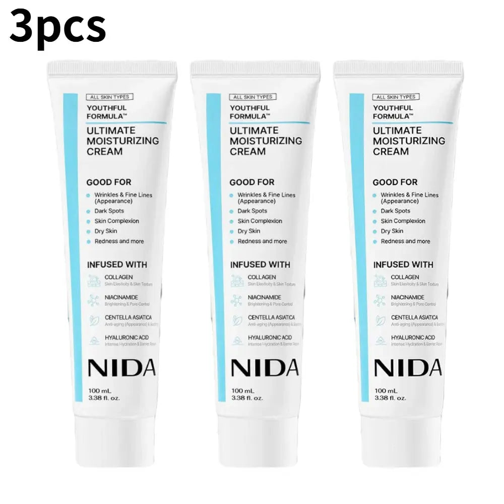 100ml Korea NIDA Moisturizing Ultimate Cream Collagen Youthful Repair Damage Skin Strengthen Barrier Daily Facial Skin Care Isra