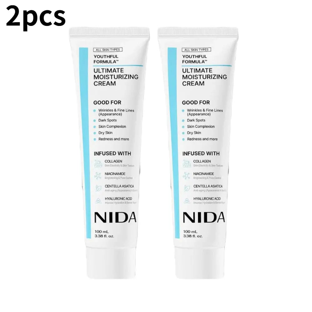 100ml Korea NIDA Moisturizing Ultimate Cream Collagen Youthful Repair Damage Skin Strengthen Barrier Daily Facial Skin Care Isra