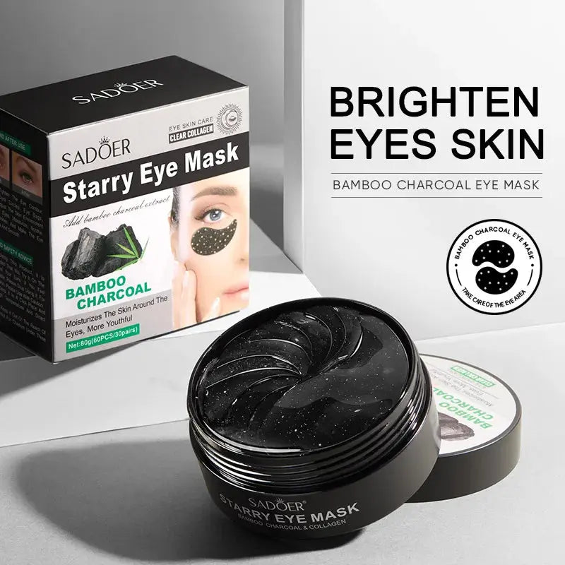 60pcs SADOER Rose Starry Collagen Eye Mask Anti Dark Circles Remove Eyes Bags Moisturizing Firming Eye Patches Eyes Skin Care Isra