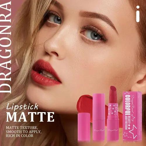 9 Colors Waterproof Rose Red Velvet Matte Lipstick Moisturizing Long Isra