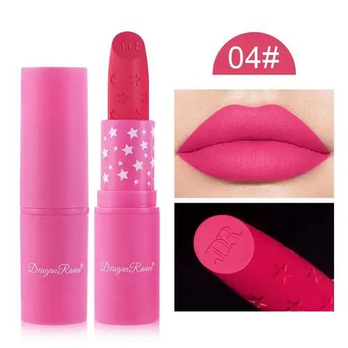 9 Colors Waterproof Rose Red Velvet Matte Lipstick Moisturizing Long Isra