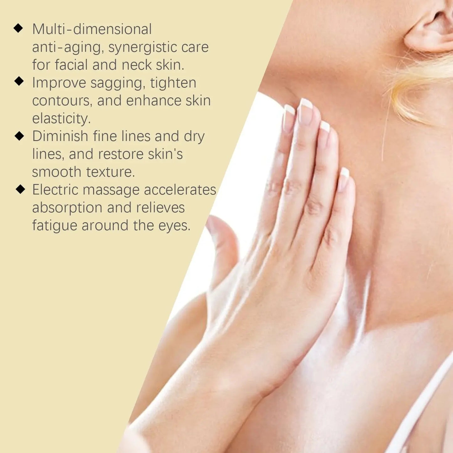 Anti Aging Skin Care Collagen Electric Massage Eye Cream for Dark Circle Ah-8 Firming Neck Cream Moisturizing Tightening Lotion Isra