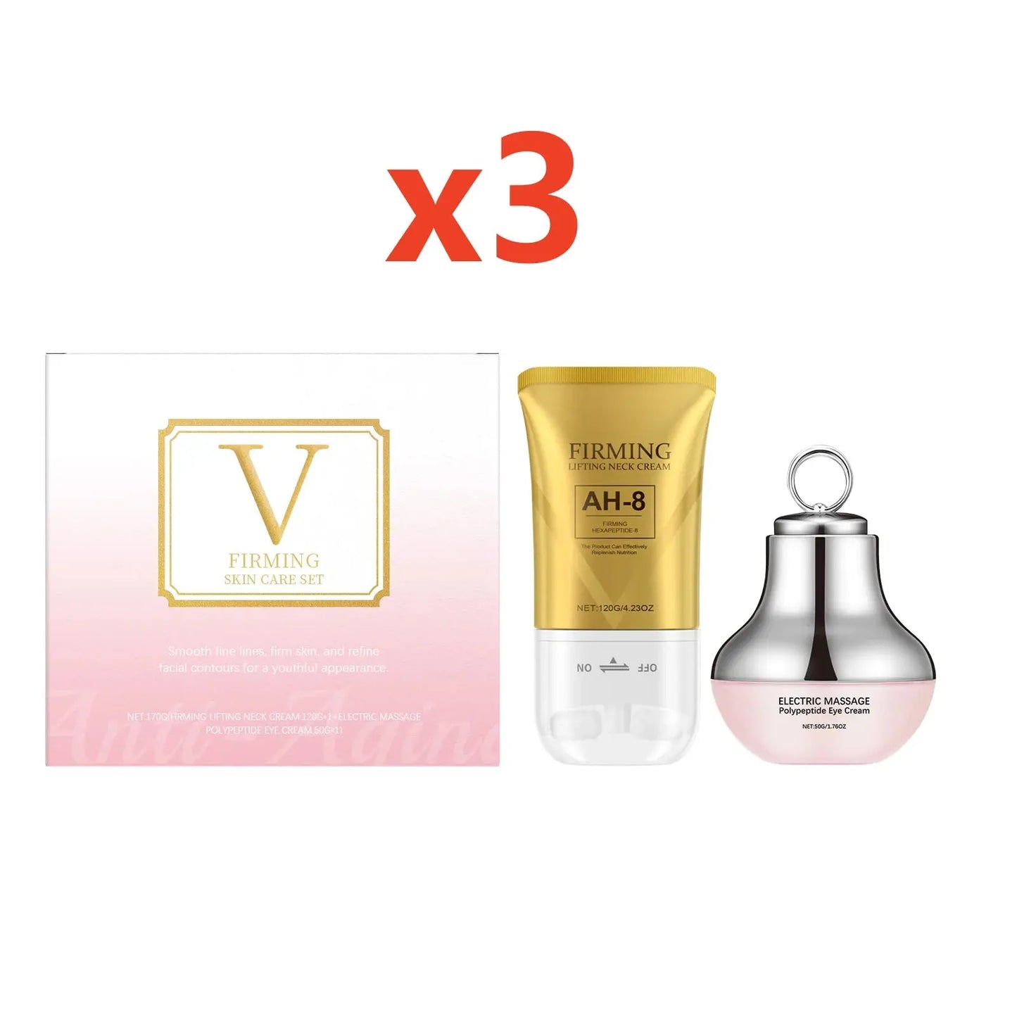 Anti Aging Skin Care Collagen Electric Massage Eye Cream for Dark Circle Ah-8 Firming Neck Cream Moisturizing Tightening Lotion Isra