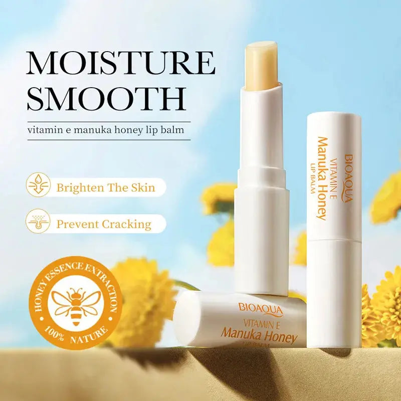 BIOAOUA Vitamin E Honey Lip Balm Moisturizing Anti Cracking Nourishing Nourishing Lipstick Lips Skin Care Products Isra