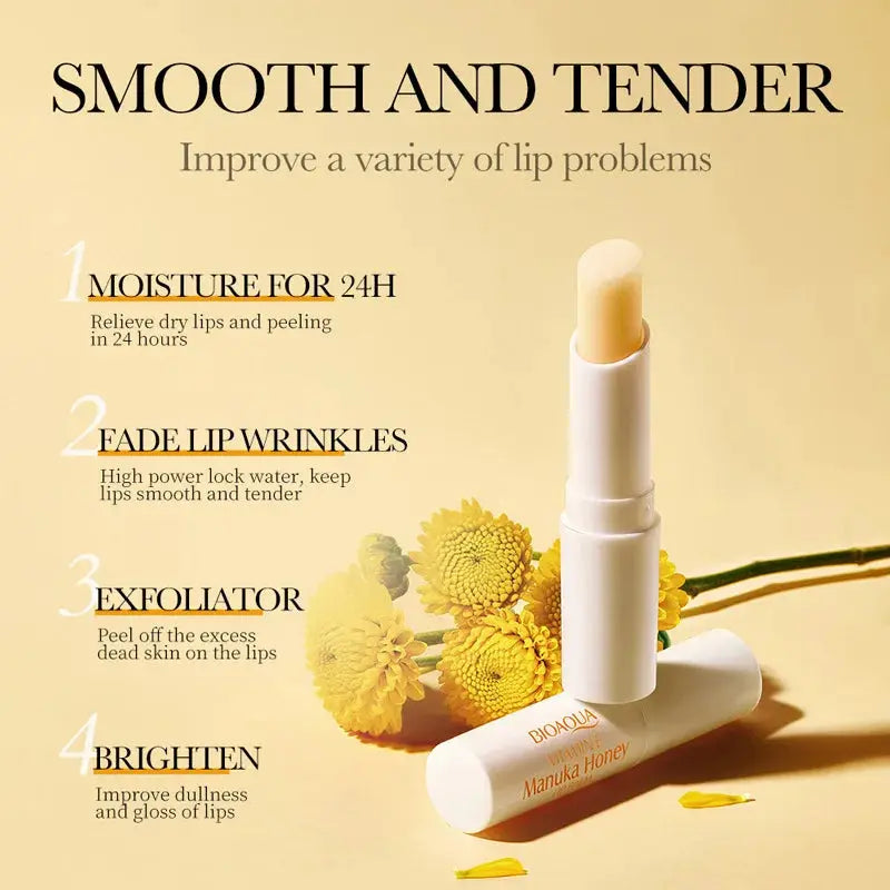 BIOAOUA Vitamin E Honey Lip Balm Moisturizing Anti Cracking Nourishing Nourishing Lipstick Lips Skin Care Products Isra