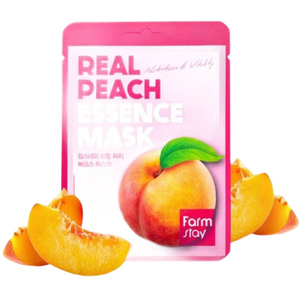 FARM STAY Real Peach Essence Mask 23 ml (8809809800307) FARM STAY