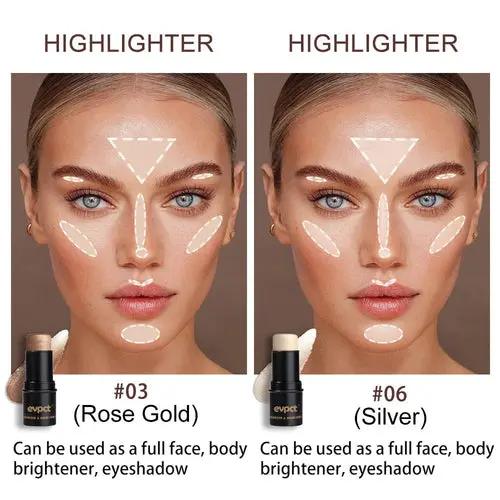 Highlighting&Bronzer Stick Face Brightening Blusher Rouge Concealer Isra