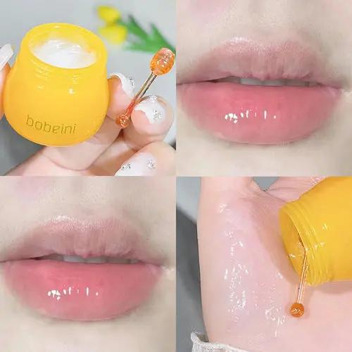 Hydrating Peach & Honey Lip Mask - Long-Lasting Moisture, Soothes Dry Isra