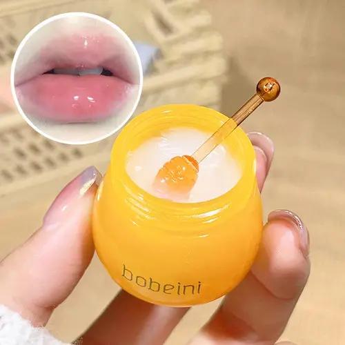 Hydrating Peach & Honey Lip Mask - Long-Lasting Moisture, Soothes Dry Isra