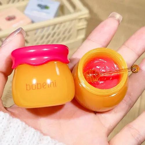 Hydrating Peach & Honey Lip Mask - Long-Lasting Moisture, Soothes Dry Isra