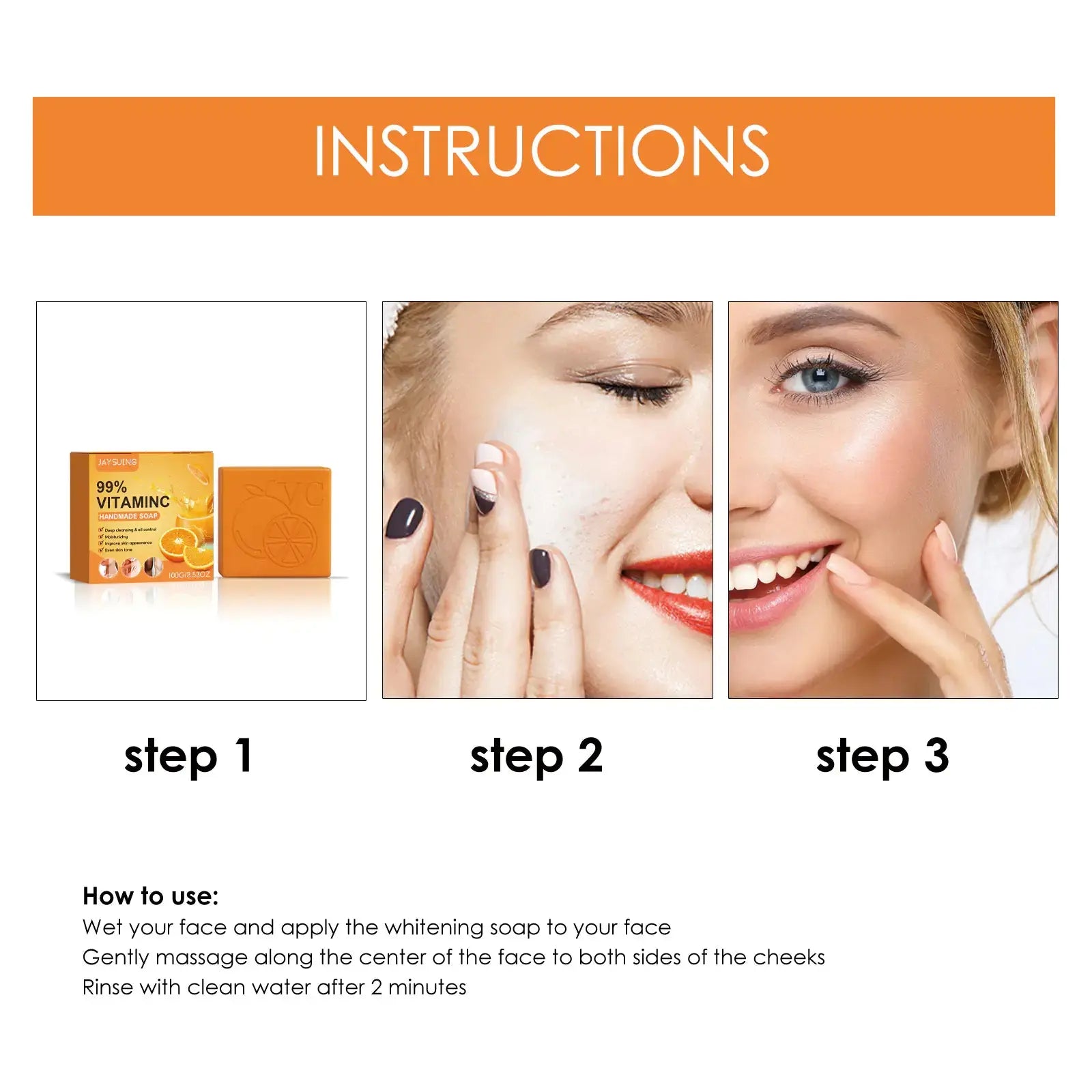 Jaysuing VC Skin Brightening Soap for Body Care Isra