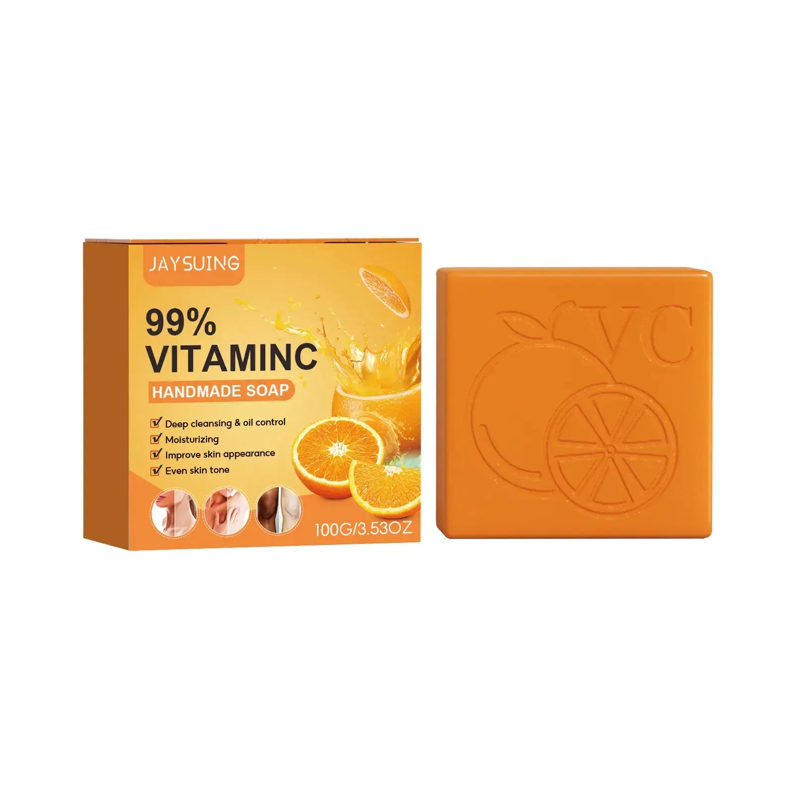 Jaysuing VC Skin Brightening Soap for Body Care Isra