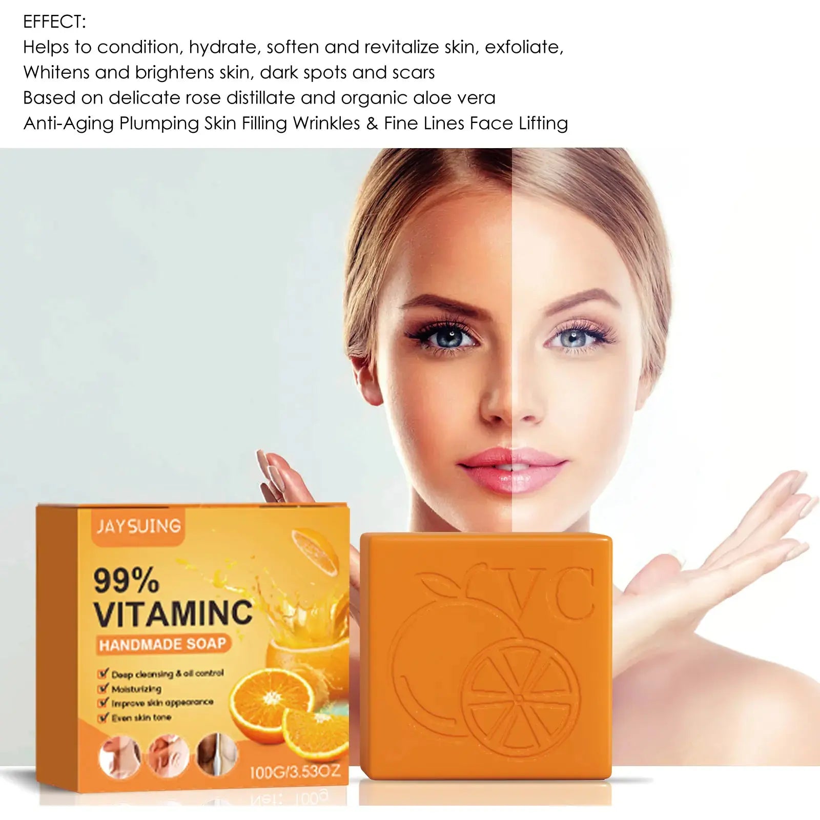 Jaysuing VC Skin Brightening Soap for Body Care Isra