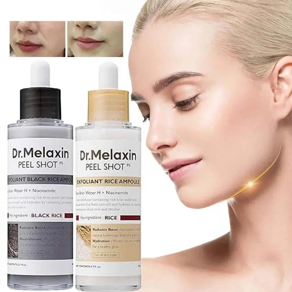 Korean Original Dr. Melaxin Rice Exfoliating Essence Hydrating Pore Shrinking Serum Facial Moisturizing Soften Korean SkinCare Isra