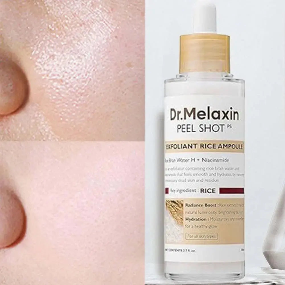 Korean Original Dr. Melaxin Rice Exfoliating Essence Hydrating Pore Shrinking Serum Facial Moisturizing Soften Korean SkinCare Isra