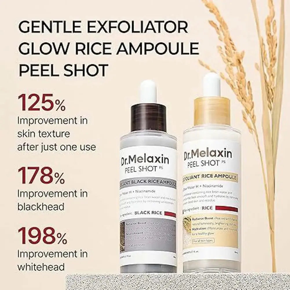 Korean Original Dr. Melaxin Rice Exfoliating Essence Hydrating Pore Shrinking Serum Facial Moisturizing Soften Korean SkinCare Isra