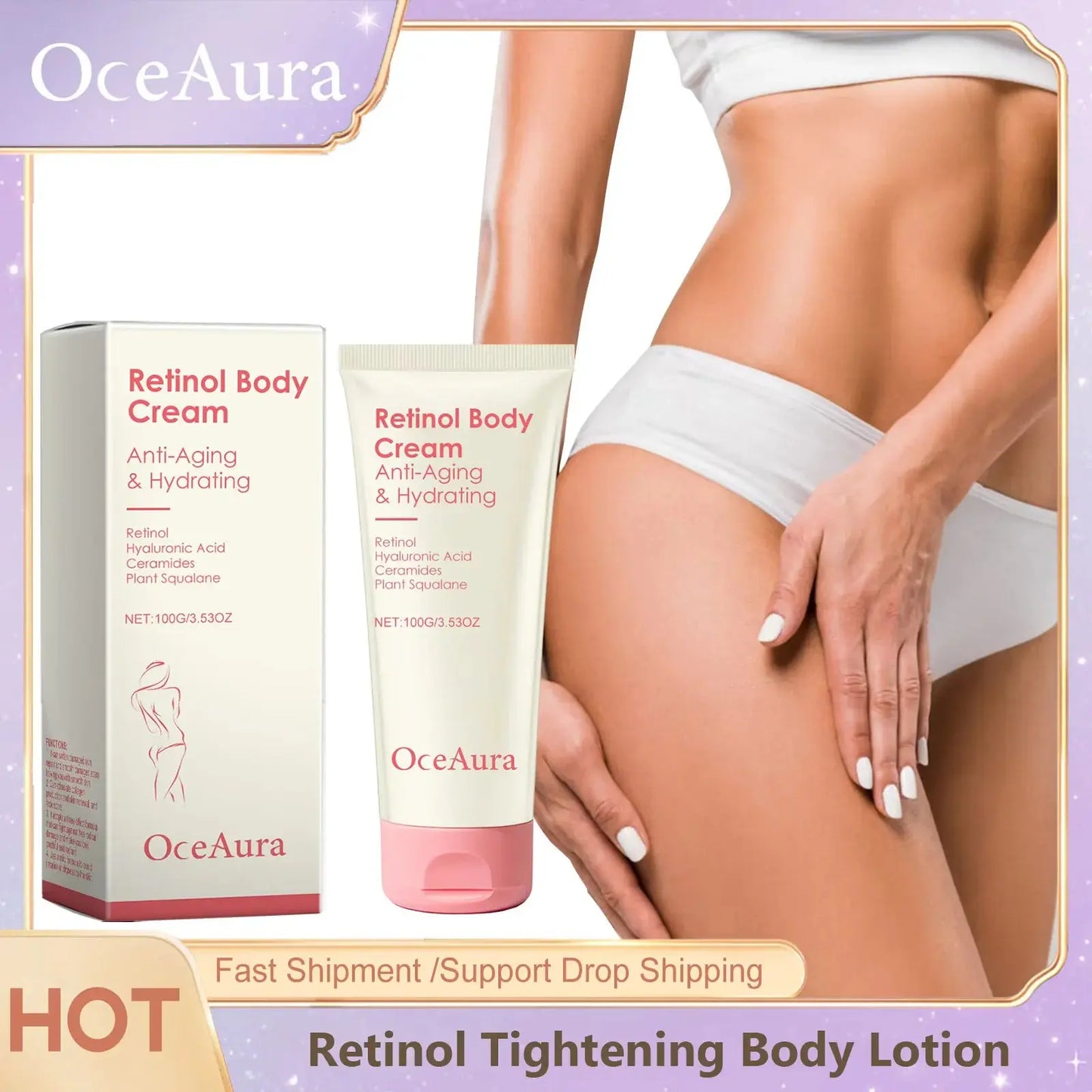 Retinol Tightening Body Lotion Anti-Wrinkle Repair Improve Sagging Skin Remove Cellulite Nourish Lift Firming Moisturizing Cream Isra