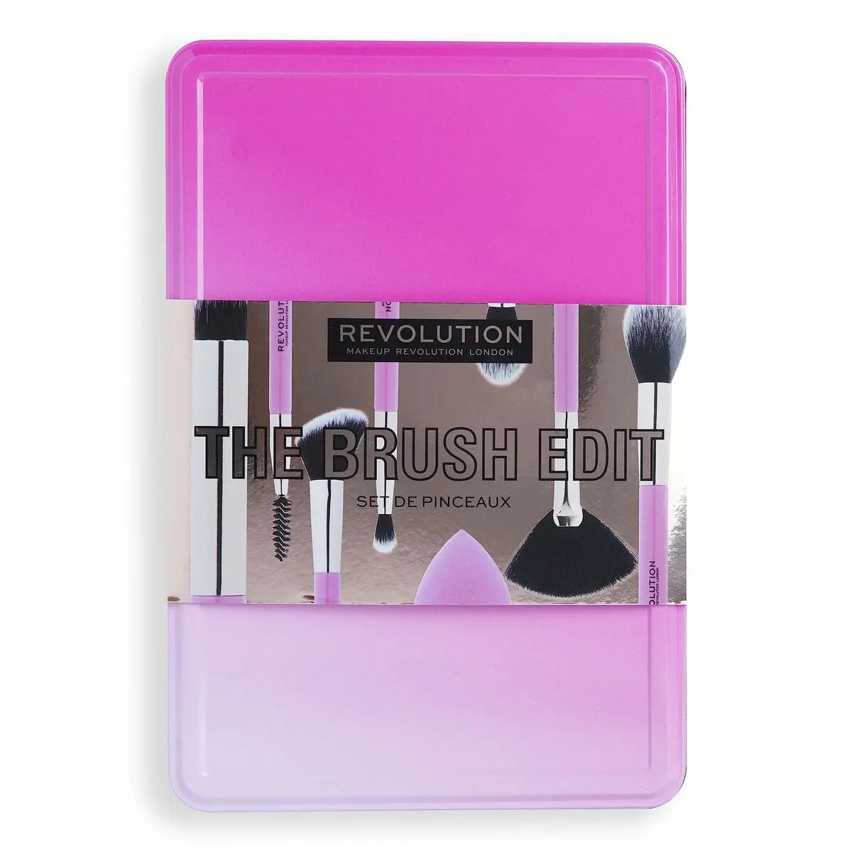 Set of Make-up Brushes Revolution Make Up The Brush Edit Pink 8 Pieces Revolution Make Up