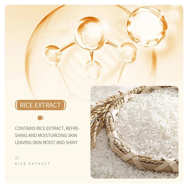 Smooth Rice Extract Skincare Set for Skin Hydration Absorbs Quickly and Leaves Skin Soft and Moisturized Isra