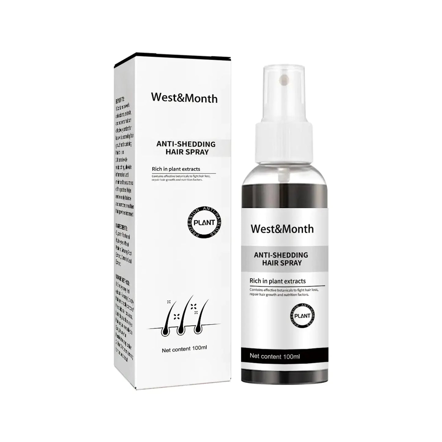 West & Month Hair Growth Spray for Nourishing Roots Isra