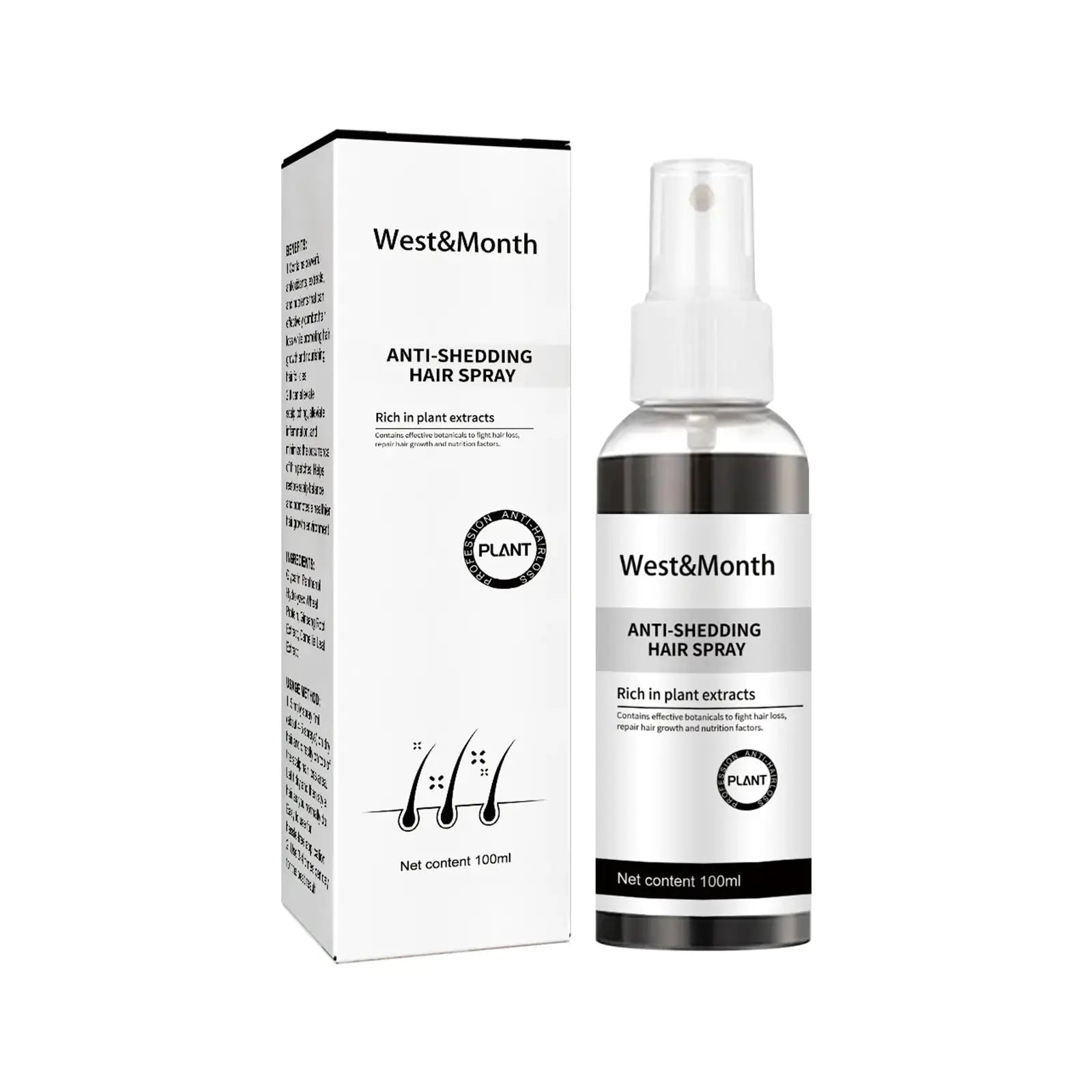 West & Month Hair Growth Spray for Nourishing Roots Isra