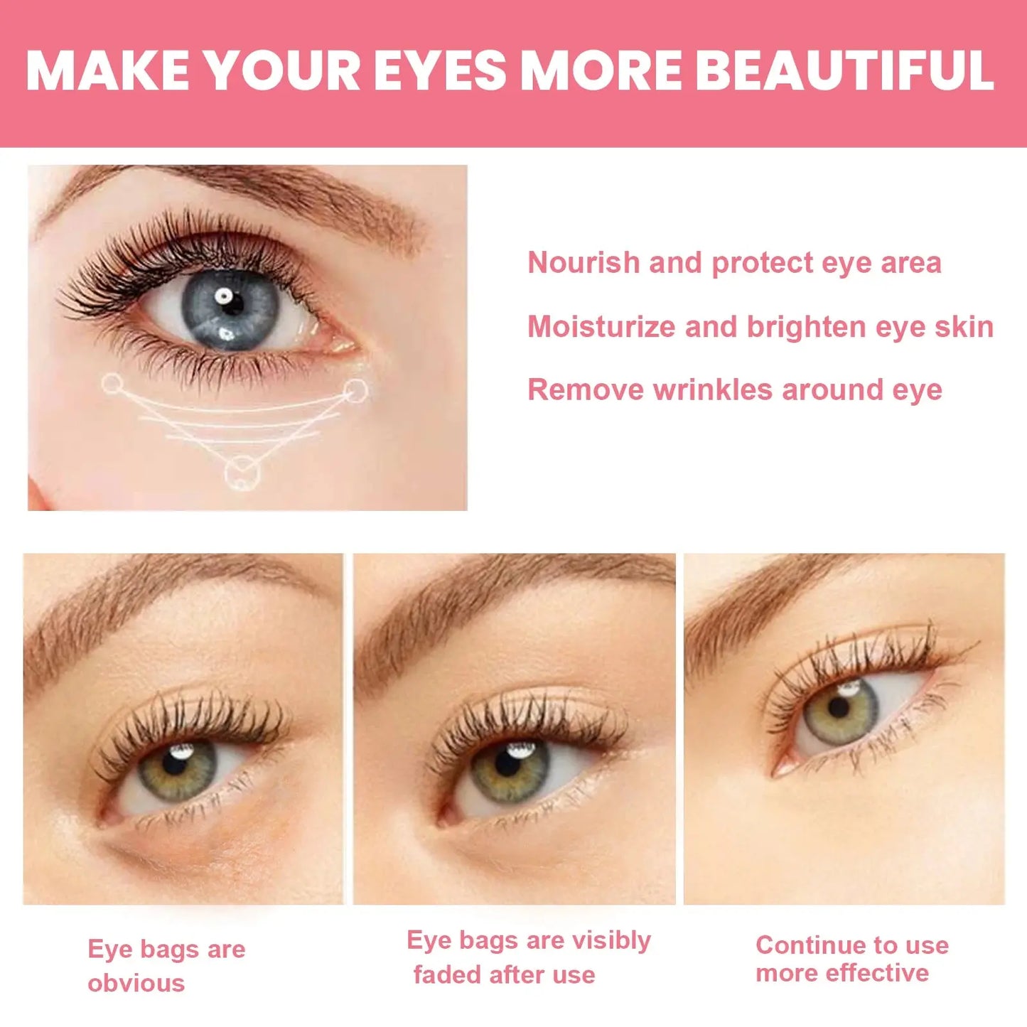 Women Extra Renewing Rosehip Eye Balm For Face Lifting Moisturizing Balm Stick Deep Hydration Moisturizer Eye Care Isra