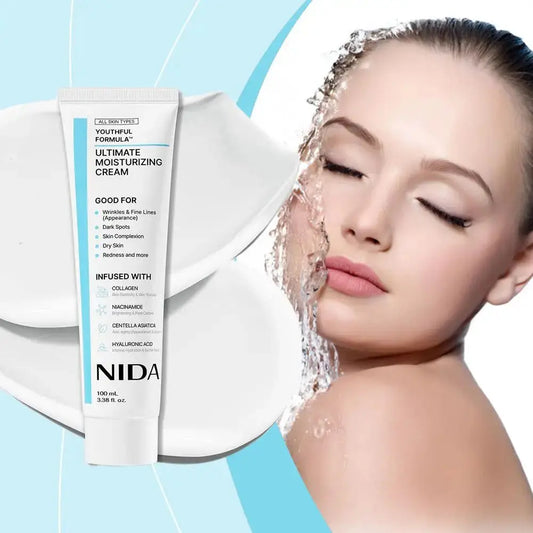 100ml Korea NIDA Moisturizing Ultimate Cream Collagen Youthful Repair Damage Skin Strengthen Barrier Daily Facial Skin Care Isra
