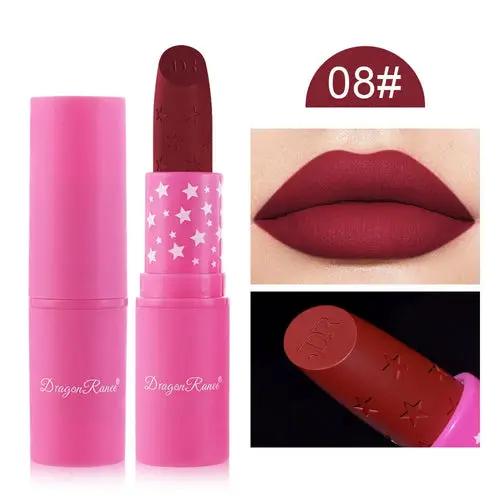 9 Colors Waterproof Rose Red Velvet Matte Lipstick Moisturizing Long Isra