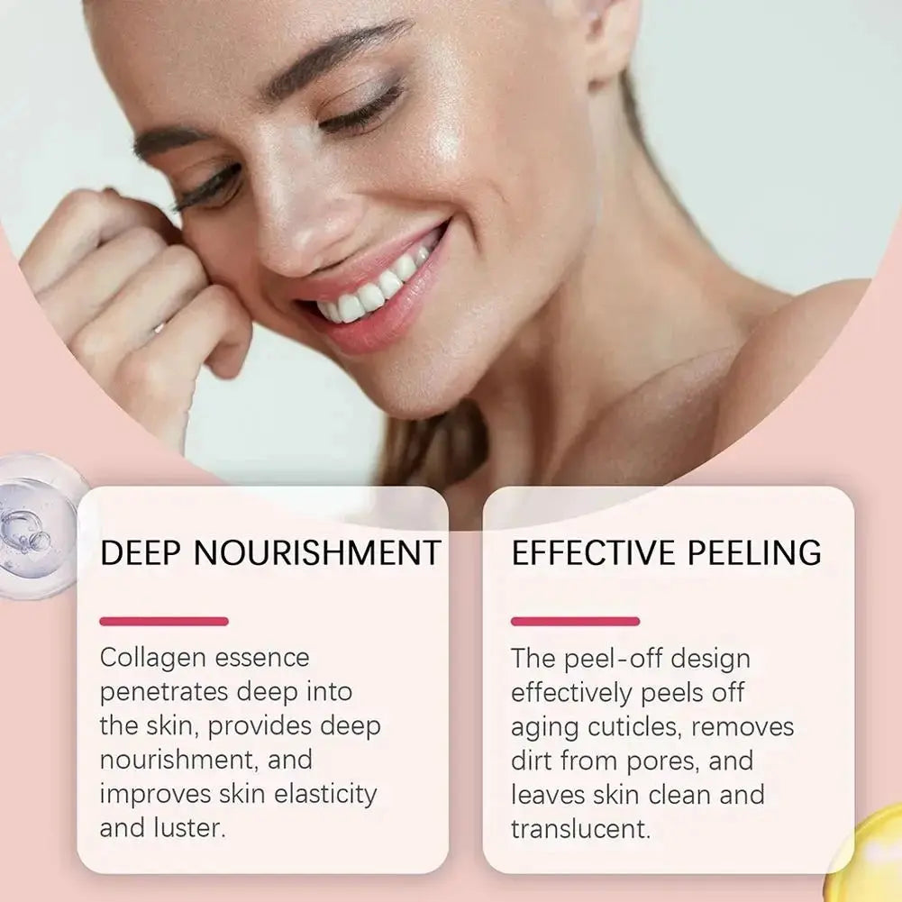 Collagen Overnight Wrapping Peel Off Facial Mask, Korean Collagen Night Wrapping Mask Deeply Hydrates Night Care Mask Cream 75ml Isra
