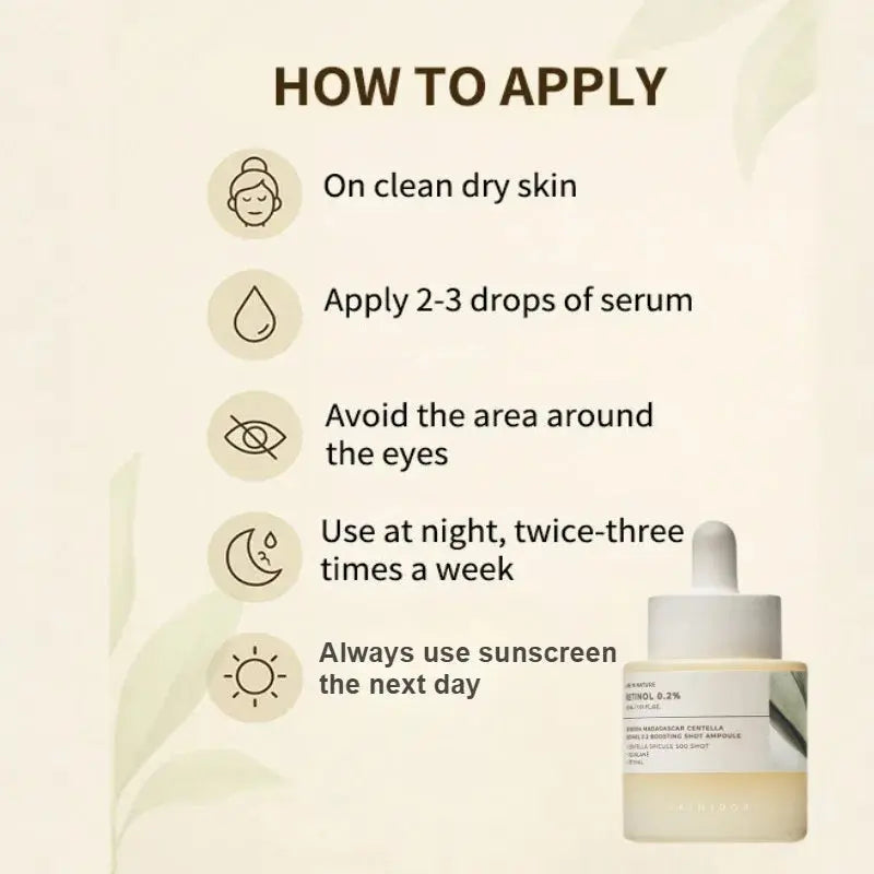 Korean Centella Retinol 0.2 Boosting Shot Ampoule,Air-fit Suncream Light,facial Anti-Aging Serum Original Skincare Products Set Isra