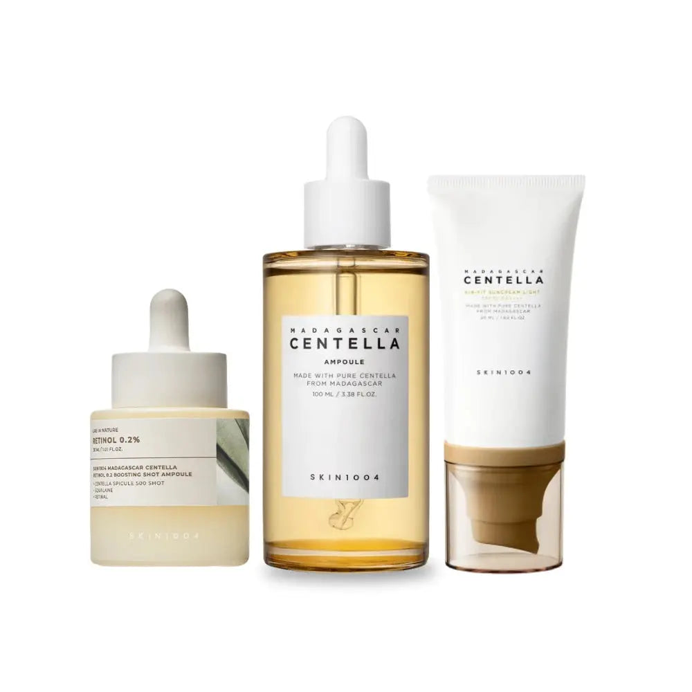Korean Centella Retinol 0.2 Boosting Shot Ampoule,Air-fit Suncream Light,facial Anti-Aging Serum Original Skincare Products Set Isra