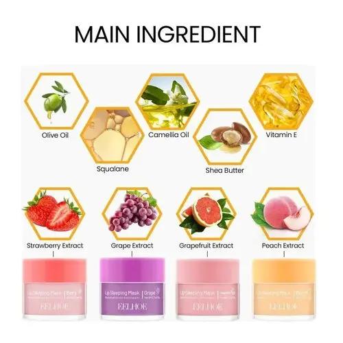 Moisturizing Sleeping Lip Mask Night Lips Care Multiple Colors Cute Isra