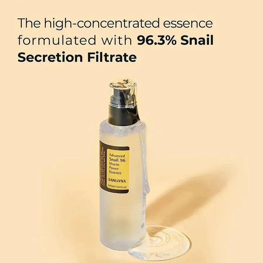 Snail Mucin 96% Korean Skin Care Facial Essence Fading Fine Lines Repair Essence Firming Facial Snail Brightening Anti-Aging Isra
